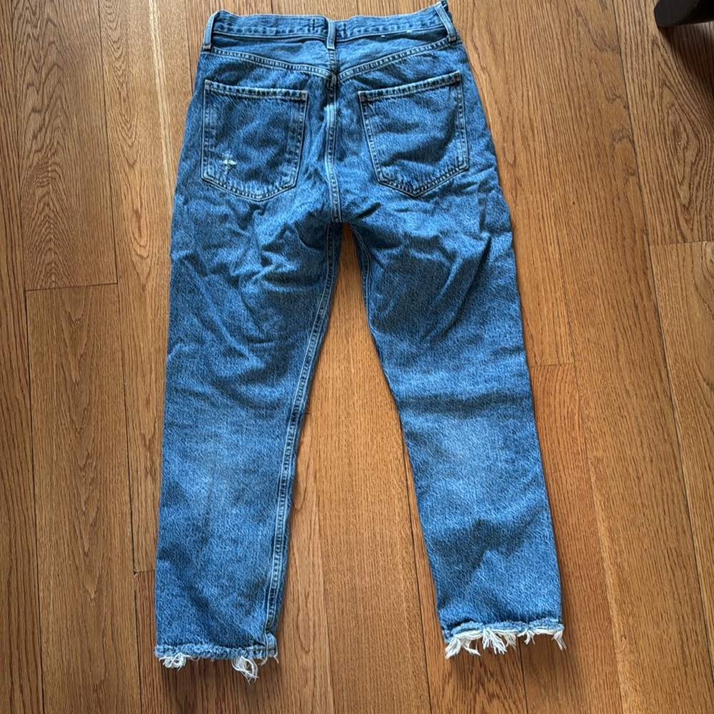 Agolde Riley Cropped Slim Straight Jeans Size 27 - Picture 5 of 7